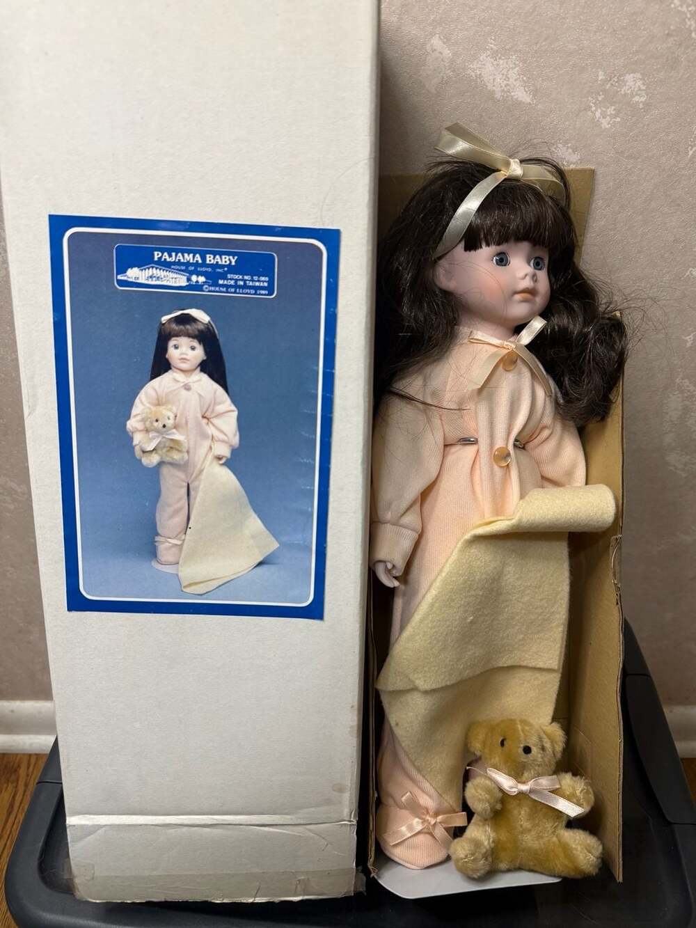 House of Lloyd 1989 Pajama Baby Porcelain Doll Stock No. 12-069